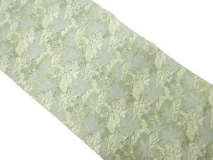 アンティーク　屋敷に鳥模様織出し名古屋帯（着用可）